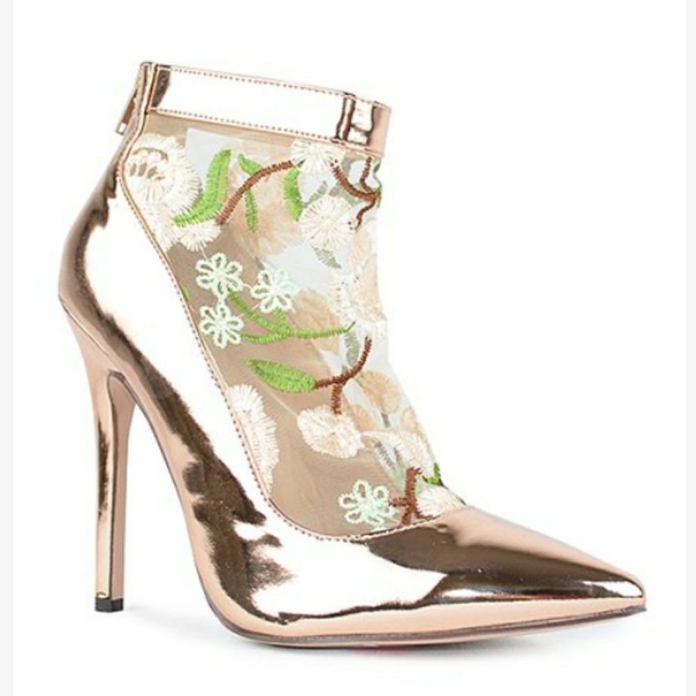 New Women's Rose Gold Betsy Bootie